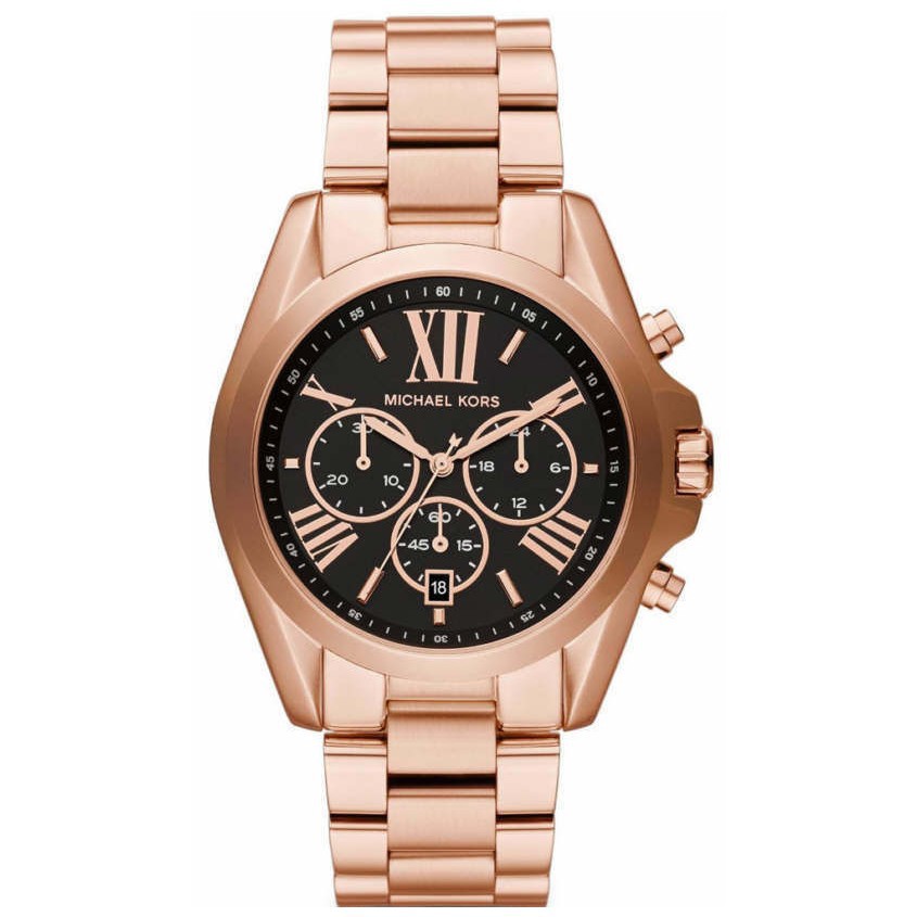 Michael Kors MK5854 Tone Black Dial Chronograph Watchนาฬิกาแบรนด์เนมแท้100% นาฬิกาผู้หญิง ไมเคิลคอรส