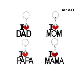 【YSK】พวงกุญแจ จี้ตัวอักษร I Love Mom/Dad/Mama/Papa สําหรับวันแม่