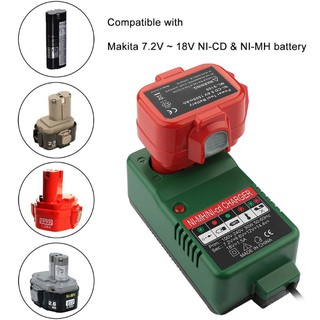 RR` 7.2V-18V Battery Charger Adapter for Makita 7.2V 9.6V 12V 14.4V 18V NI-MH NI-CD