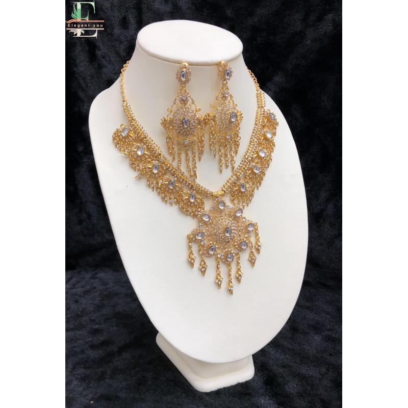 Elegant you  ชุดไทยซ็ตโบราณสร้อยชุดต่างหูเพื่อนเจ้าสาวเจ้าสาว thai wedding สีทองเครื่องประดับสร้อยคอ - รูปที่ 2