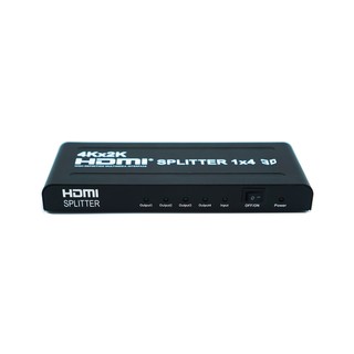 VANZEL HDMI Splitter 1 in 4 out กล่องกระจายสัญญาณ HDMI เข้า 1 ออก 4 รุ่น SP-H144K (Black)