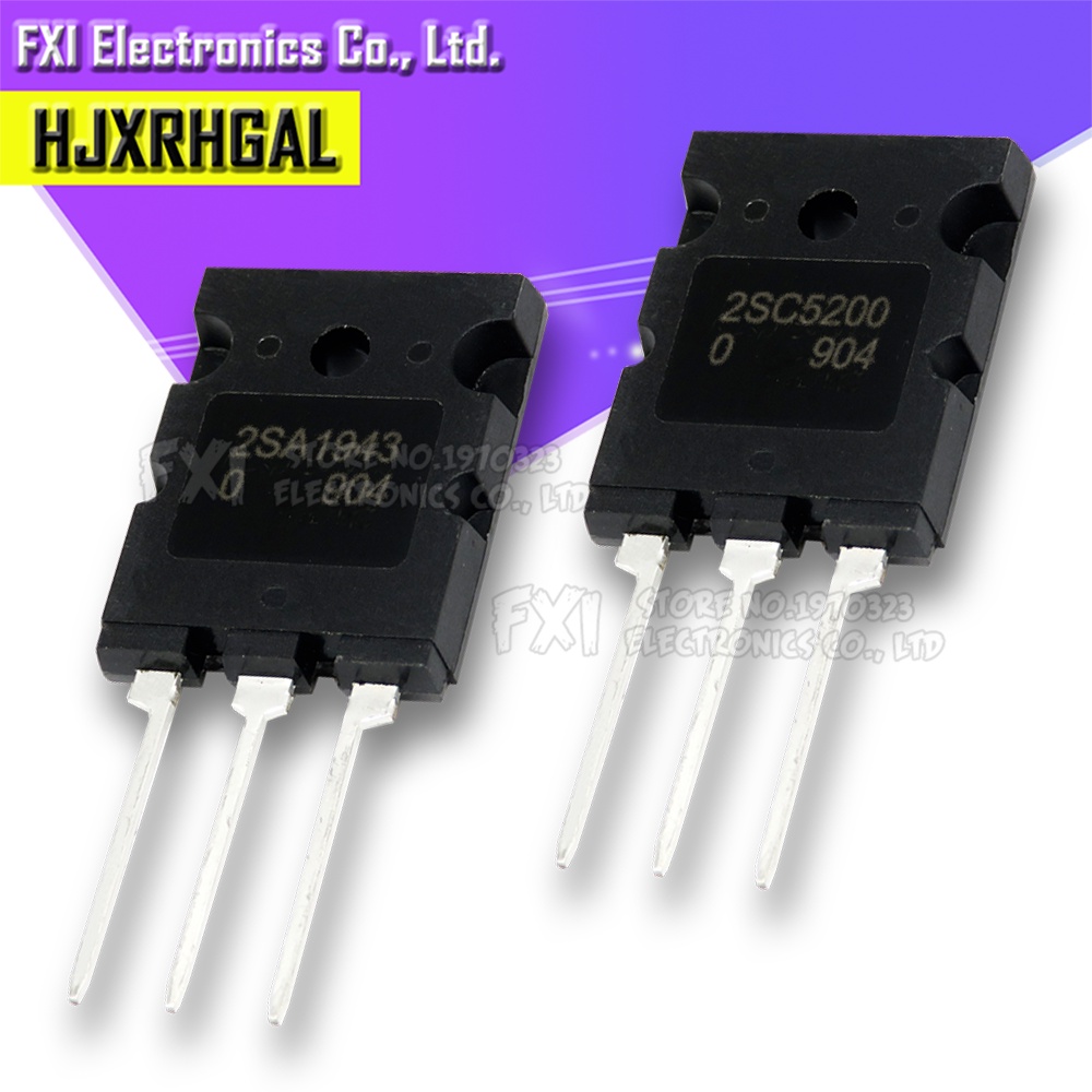 5PCS 2SA1943 2SC5200 2SC3998 TO-3PL TO3PL A1943 C5200 C3998 ทรานซิสเตอร์