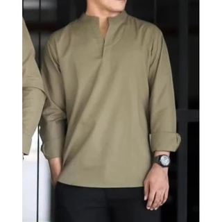 👔เสื้อเชิ้ตคอจีนไม่มีกระดุมแขนยาว 15สี👔ผ้า Oxford ทรงเข้ารูปเล็กน้อย คัตติ้งเนี๊ยบมากกกกก