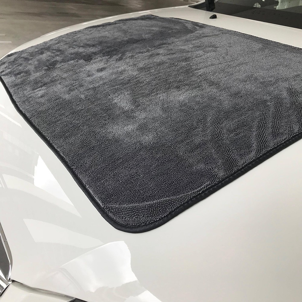 ผ้าซับน้ำ Triple Twisted Microfiber Drying Towel รุ่นใหม่มีหูแขวน (ผ้าหน้า 600GSM แท้ๆ)