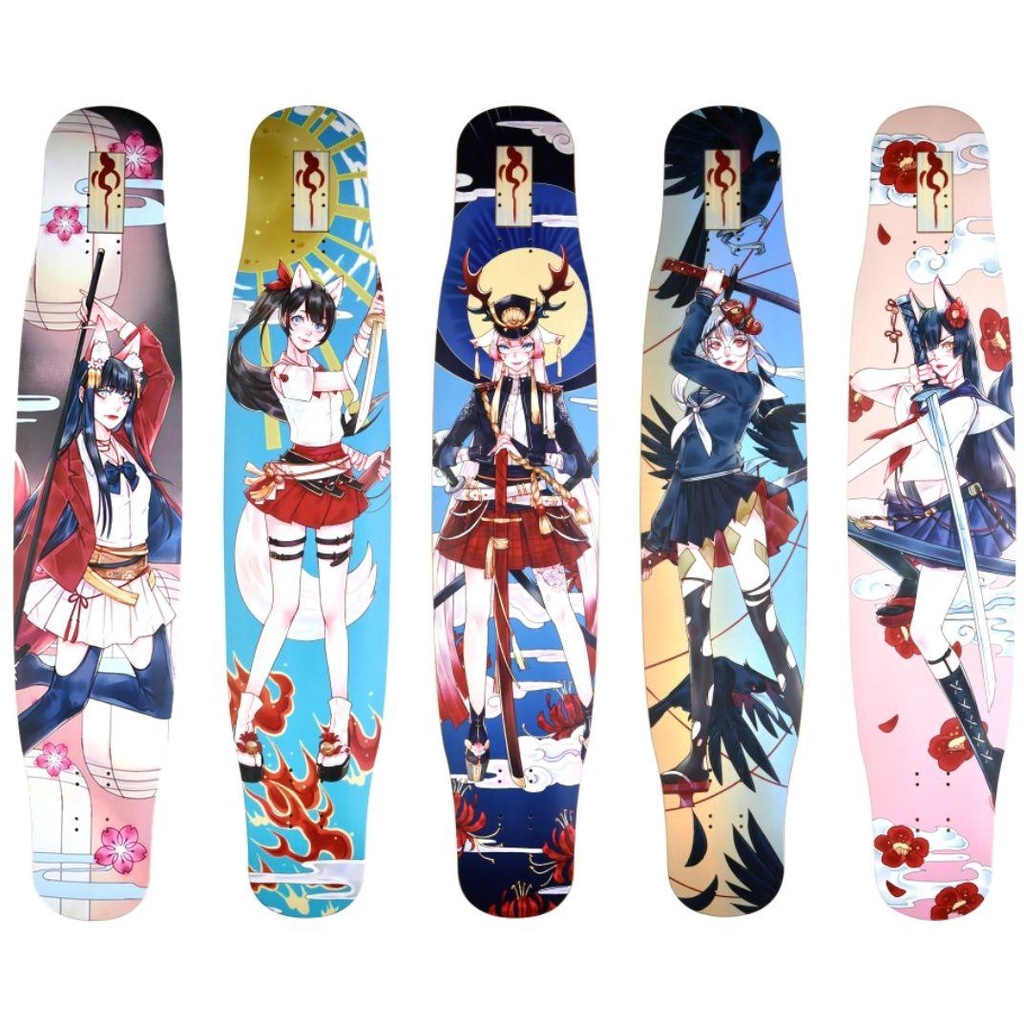 Longboard Rebirth Meow 5/ลองบอร์ดรีเบิร์ทรุ่น Meow 5 ลองบอร์ด สเก็ตบอร์ด ครบชุด พร้อมส่ง