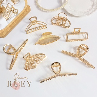 Golden Hair Clips กิ๊บหนีบผมสีทองสไตล์เกาหลี  กิ๊บติดผม กิ๊ฟทอง