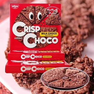 Nissin cripy​ choco.พายถาด​ ช็อคแลตขนมญี่ปุ่น​ ขนาด80กรัม