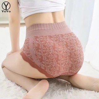 YOYO กางเกงในเอวกลางกระชับหน้าท้อง เนื้อผ้านิ่ม เสริมสร้างเอวหลังคลอดผ้าฝ้ายกราฟีนต้านเชื้อแบคทีเรีย รุ่น0607