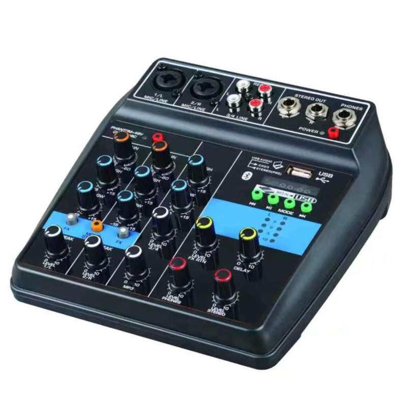 LXJ มิกเซอร์ MIXER 4-channel MP3 USB SD มีBluetooth รุ่น lxj400bt