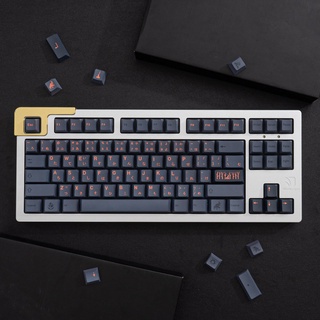 Gmk Cinder ปุ่มกดคีย์บอร์ด 130 คีย์ PBT ภาษาอังกฤษ สําหรับคีย์บอร์ด Mechanical