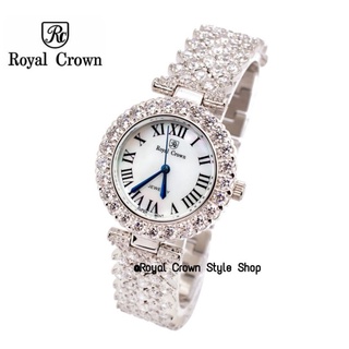 Royal Crown แท้100%,นาฬิกาข้อมือเพชร,สวยหรู,จัดส่งพร้อมกล่องครบเช็ค,มีบัตรับประกัน1ปี