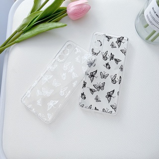 เคสโทรศัพท์มือถือแบบนิ่ม ใส ลายผีเสื้อ สําหรับ Samsung Galaxy A24 S23 FE A14 A23 A34 A54 A22 A32