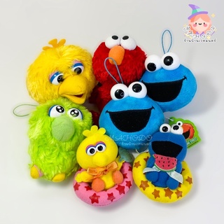 พวงกุญแจเอลโม่ Elmo (มือสอง) ขนาด 2-3 นิ้ว Character Mascot เอลโม่ คุกกี้มอนเตอร์ บิ๊กเบิร์ด Cookie Bigbird Muppet