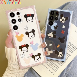 เคสโทรศัพท์มือถือแบบนิ่ม ใส กันกระแทก ลายมิกกี้ มินนี่เมาส์น่ารัก สําหรับ Samsung S22 S20 S21 FE Note20 Ultra S22+ S21+ S20+ A42 M42 A32 A52s A52 A72 A02 M02