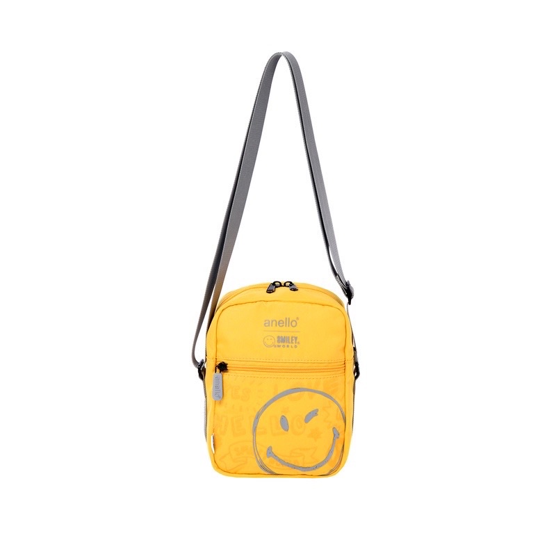 💛กระเป๋า anello กระเป๋าสะพายไหล่ size Mini รุ่น anello x SMILEY OS-S081💛ของแท้ จาก shop ห้างค่ะ