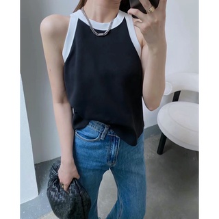 เสื้อกล้ามผ้าคอตตอนผสม TWO-TONED TANK TOPS