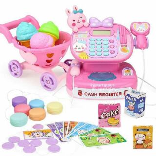 🚨🚨นัดรับเก็บปลายทางได้ค่ะ🚨🚨🐰💖Cash Register Rabbit Mini shop เครื่องแคชเชียร์ร้านกระต่ายจอมซน💖🐰มีไมโครโฟน