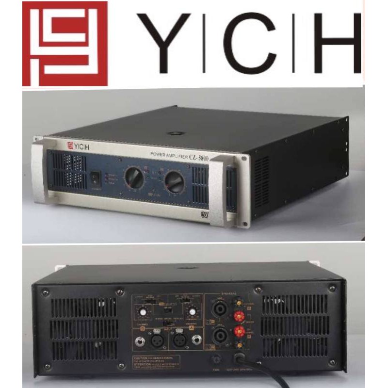 PROEURO TECH CZ-5800 พาวเวอร์แอมป์ YCH  CZ-5800 ขยาย เพาเวอร์ เครื่องขยายเสียง2400W