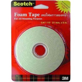 NNP-เทปโฟมกาว 2 หน้า 3M Scotch CAT 110 21มม.x5ม. ออกใบกำกับภาษีได้