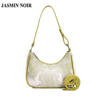 Jasmin Noir กระเป๋าสะพายไหล่ หนัง PU เรียบง่าย สําหรับผู้หญิง