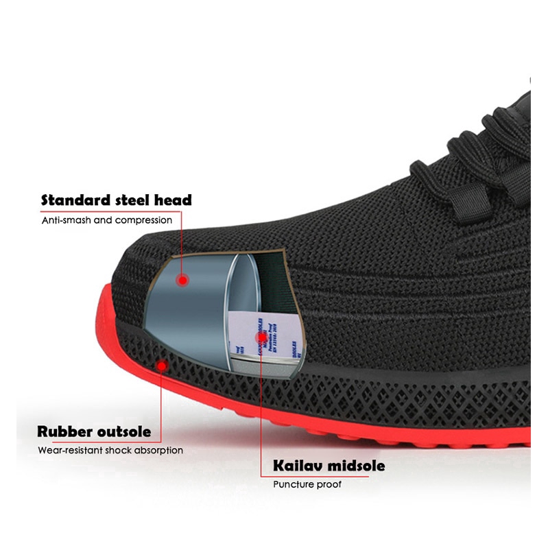👣Safety Shoes รองเท้าผู้ชาย รองเท้าเซฟตี้ สำหรับสวมใส่ทำงาน