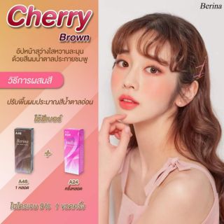 ชุดสีเบอริน่า Cherry Brown น้ำตาลประกายชมพู