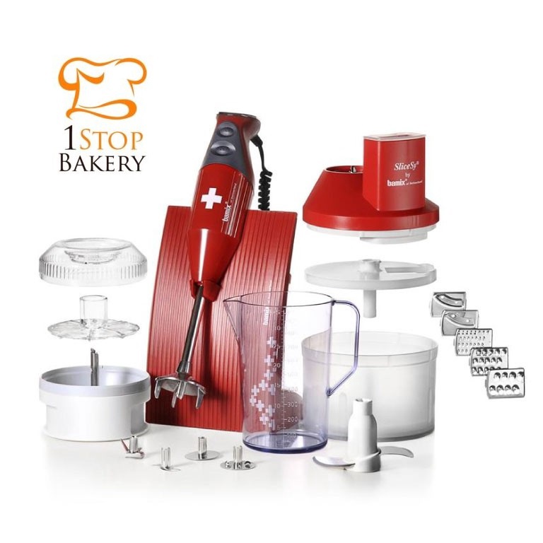 BAMIX 105.139(Red) , 105.088 (Black) M200 Swiss Line Superbox  /Hand blender เครื่องปั่นมือถือแบบยกช