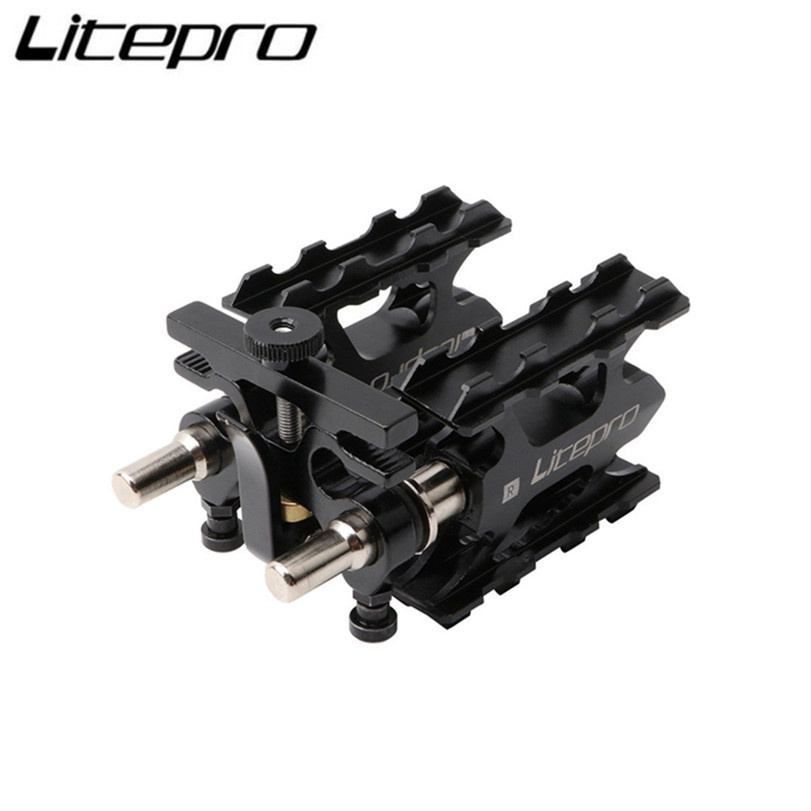 จักรยานพับ Litepro อลูมิเนียมอัลลอยด์ QUICK Release Pedal ตําแหน่งหัวเข็มขัดเหยียบอุปกรณ์ QR สําหรับ Brompton