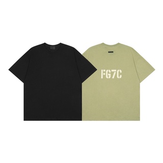 เสื้อยืดแขนสั้นลําลอง ผ้าฝ้าย ทรงหลวม พิมพ์ลาย FEAR OF GOD FG7C แฟชั่นคู่รัก สไตล์คลาสสิก สําหรับผู้ชาย และผู้หญิง