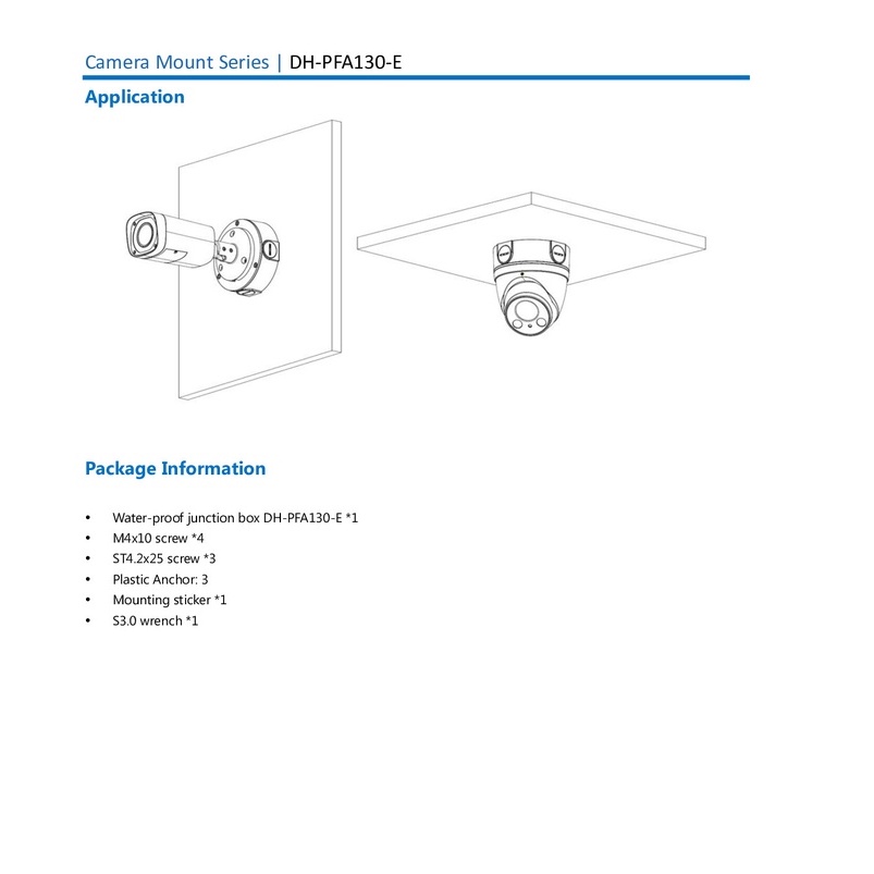 DAHUA กล่องกันน้ำ Water-proof Junction Box รุ่น DH-PFA130-E