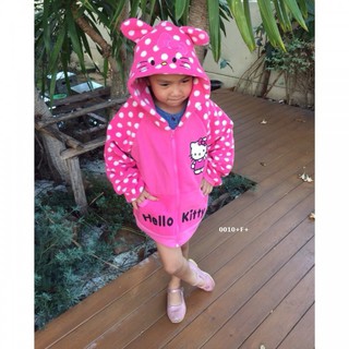 เสื้อกันหนาว หัวการ์ตูนดัง  ไซส์เด็ก - KITTY (POLKA DOT)