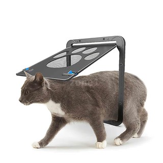 Zone Pet Screen Door Magnetic Flap Screen Automatic Lockable Black Door for Small Cat Kitten Puppy