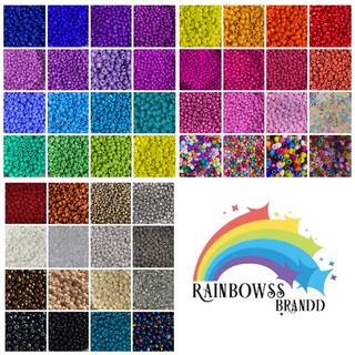 ลูกปัดเม็ดทราย ขนาด 4mm 25-100 กรัม ทั้งหมด 48 สี อุปกรณ์diy ลูกปัด