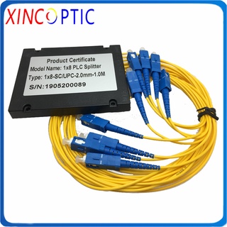 1x8 ABS Box PLC Module 2.0 mm ST/FC/LC/SC/APC UPC Connector Fiber Optical PLC Splitter/Coupler