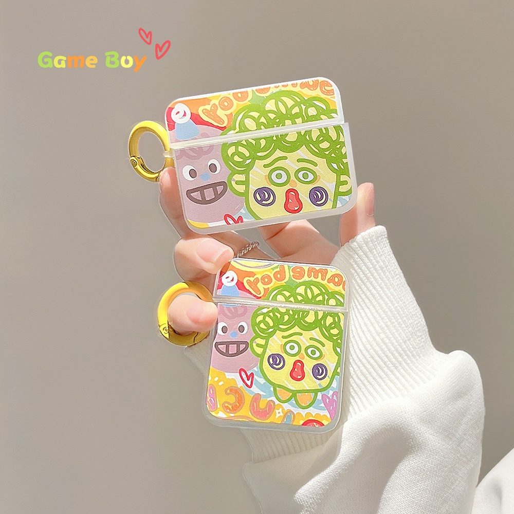 เคสหูฟังบลูทูธ ซิลิโคนนิ่ม ลายกราฟฟิตี้ สําหรับ Apple AirPods2 3rd Generation-DINUO