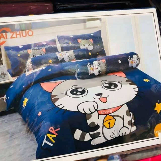 Bed sheet 5pcs 5 ฟุต ชุดผ้าปู 5 ชิ้นเกรดพรีเมี่ยม งานผ้าคอตตอล