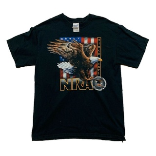 เสื้อยืด พิมพ์ลาย NRA Neer Surrender Bald Eagle 27x19.5 USA Gun สีดํา สําหรับผู้ชาย 374175Size S-5XL