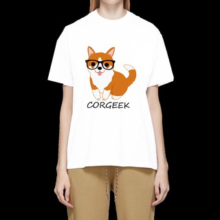 เสื้อลายหมา DF22 เสื้อยืด เสื้อยืดลายหมา สุนัขคอร์กี้ เสื้อยืดพิมพ์ลาย corgi dog T Shirt