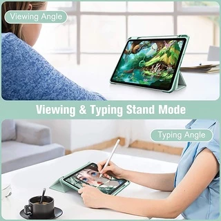 GOOJODOQ 🇹🇭【ไทยแลนด์สปอต】ฝาครอบป้องกัน10.2 gen7/8 lPad case lPad Air3 10.5 พร้อมช่องเสียบปากกาฝาหลังใส กรณีgen9/10 Pro11
