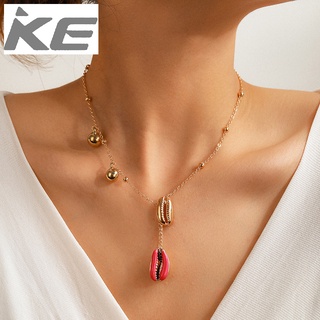 Jewelry Color Shell Necklace Simple Ball Pendant Necklace Women for girls for women low price