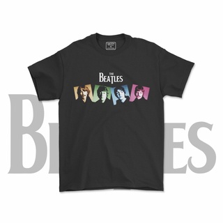 คอลูกเรือเสื้อยืดคอกลมเสื้อเชิ้ต ลายวง The Beatles สีดํา สําหรับผู้ชาย และผู้หญิง V4ผ้าฝ้ายแท้