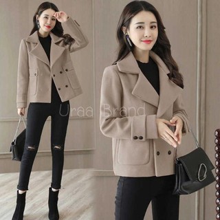 (พร้อมส่ง) เสื้อโค้ท รุ่น โค้ท Coat Winter CT-S-01 (สีเทาน้ำตาล)