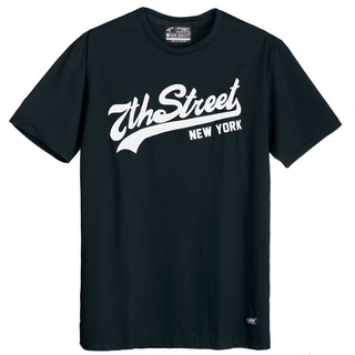 เสื้อยืดอินเทรนด์ผู้ชายอินเทรนด์ผู้หญิง7th Street เสื้อยืด รุ่น RSR006 สีกรมท่าS-3XL