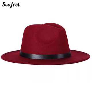 (Seafeel) หมวก Fedora น้ําหนักเบา สีพื้น ป้องกันรอย สําหรับใส่ทุกวัน