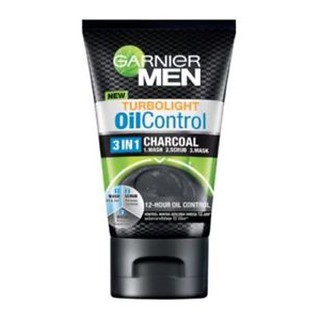 🔥ค่าส่งถูก ของแท้ ส่งเร็ว🔥GARNIER Men TURBOLIGHT OIL CONTROL 3 IN 1 CHARCOAL FOAM 100 ml การ์นิเย่ เมน เทอร์โบไลท์