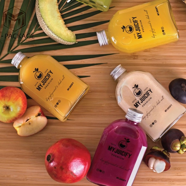 ขวดแก้วแบน ขนาด 250 ml (ขวดพอส) แพค 6 ขวด