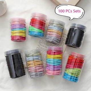 ยางรัดผม หลากสี สําหรับผู้หญิง 100 ชิ้น