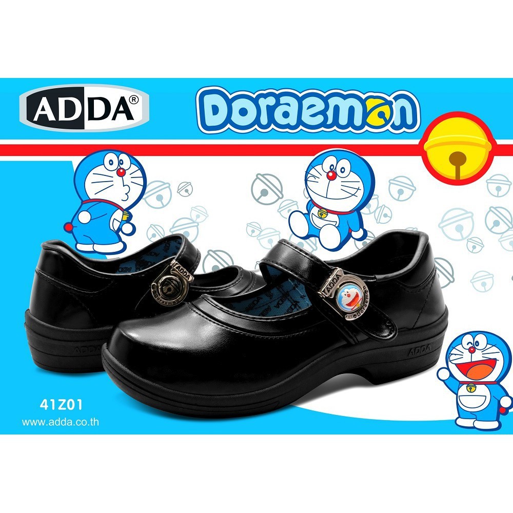 Adda รองเท้าเรียนหนังดำ รองเท้านักเรียนหญิง รุ่น 41Z01