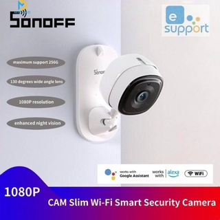 Sonoff Cam Slim WiFi กล้องวงจรปิด กล้องวงจรปิดไร้สาย กล้องรักษาความ1080P HD Camera  ล้านพิกเซล กลางแจ้ง กันน้ำ การแจ้งเตือนการเคลื่อนไหว ง พร้อมอุปกรณ์ Sonoff ผ่าน EWelink