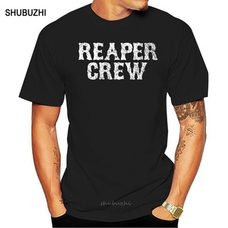 เสื้อขาว - เสื้อยืดผ้าฝ้ายผู้ชายตลกแปลกใหม่ -- Reaper Crew ผู้ชายฤดูร้อนแบรนด์เสื้อยืดยูโรขนาดโอคอ